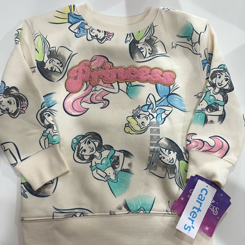 NWT Disney Princess Sweatshirt - 3T